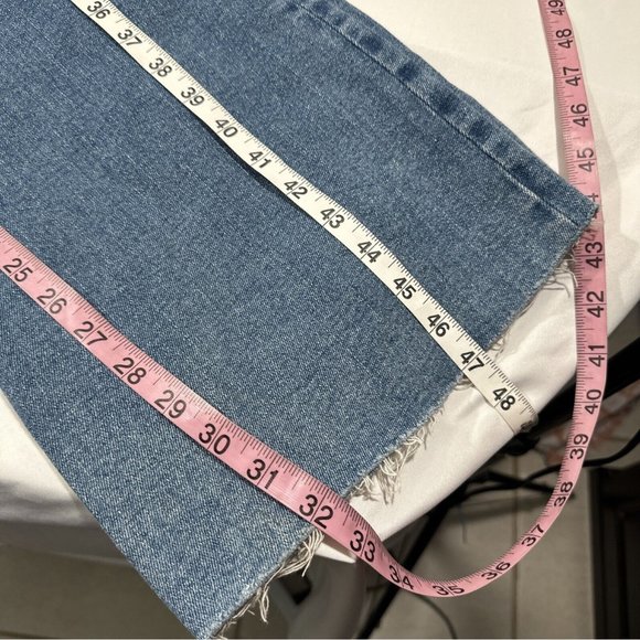 NEW Good American [ 20‎ ] High Rise Good Classic Bootcut Raw Hem Jeans - Picture 14 of 16